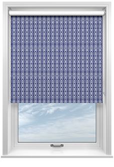 Geometric Stripe, Blue - Roller Blind